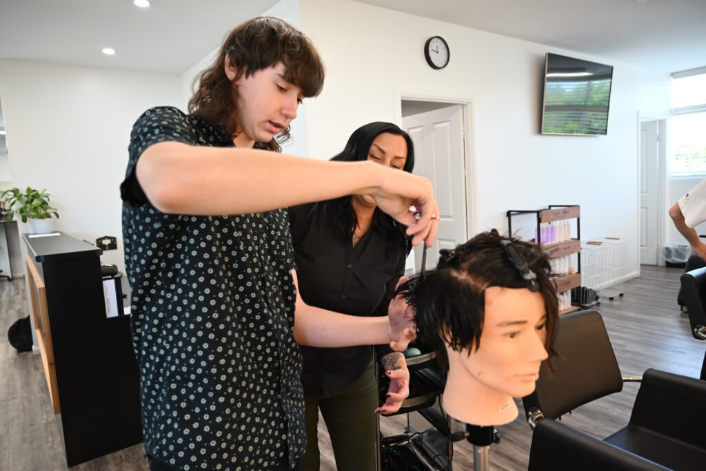 Barbering student Try A Trade Day